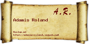 Adamis Roland névjegykártya