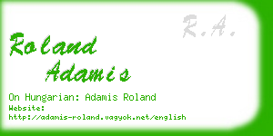 roland adamis business card